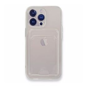 Gpack Apple iPhone 13 Pro 1 Adet Kartlıklı Şeffaf Silikon Lux Korumalı Kılıf
