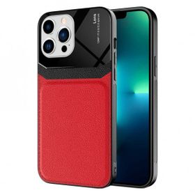 Gpack Apple iPhone 13 Pro Deri Görünümlü Tasarım Sert Arka Kapak Kılıf