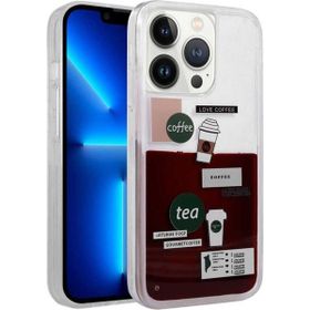 Gpack Apple iPhone 13 Pro Desenli Sıvılı Drink Silikon Kapak Kılıf