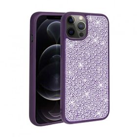 Gpack Apple iPhone 13 Pro Max Diamond Parlak Taşlı Ston Kapak Silikon Kılıf