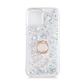 Gpack Apple iPhone 13 Pro Milce Sulu Yüzüklü Silikon Arka Kapak Gold Kılıf