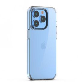 Gpack Apple İphone 14 Pro Coss Şeffaf Sert Kapak Silikon 5 mm Nano Ekran Koruma Kılıf