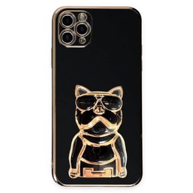Gpack Apple iPhone 14 Pro Max Kamera Korumalı Köpek Desenli Standlı Silikon Kılıf