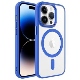 Gpack Apple İphone 14 Pro Max Renkli Kenar Şeffaf Kamera Çevresi Metal Magsafe Tpu Silikon Kılıf