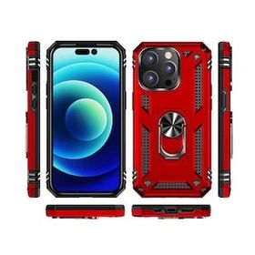 Gpack Apple İphone 14 Pro Max Yüzüklü Standlı Manyetikli Armor Zırh Kılıf