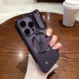 Gpack Apple iPhone 14 Pro Standlı Magsafeli Cam Kapak Kamera Korumalı Kılıf