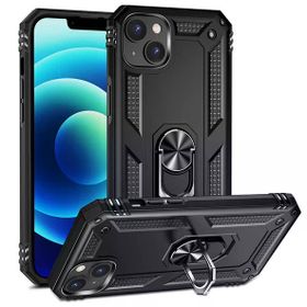 Gpack Apple iPhone 15 Vega Sert Silikon Tank Standlı Yüzüklü Mıknatıslı Kılıf
