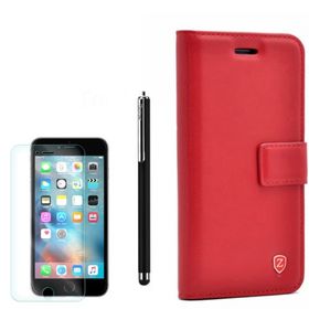 Gpack Apple iPhone 6 Kartvizitli Standli Delüx Kırmızı Kılıf