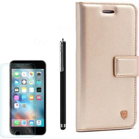 Gpack Apple iPhone 6 Plus Kartvizitli Standli Delüx Gold Kılıf