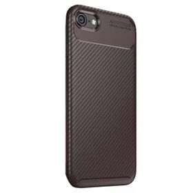 Gpack Apple iPhone 6S Negro Karbon Dizayn Silikon Nano Kahverengi Kılıf