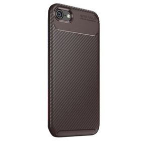 Gpack Apple iPhone 6S Negro Karbon Dizayn Silikon Nano Kahverengi Kılıf