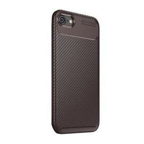 Gpack Apple iPhone 6S Negro Karbon Dizayn Silikon Nano Kahverengi Kılıf
