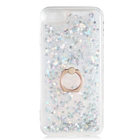 Gpack Apple iPhone 7 Milce Sulu Yüzüklü Silikon Arka Kapak Beyaz Kılıf