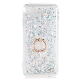 Gpack Apple iPhone 7 Milce Sulu Yüzüklü Silikon Arka Kapak Beyaz Kılıf