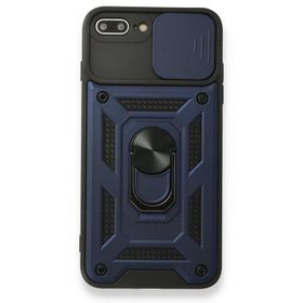 Gpack Apple iPhone 7 Plus Tank Aramid Sürgülü Vega Yüzüklü Nano Lacivert Kılıf