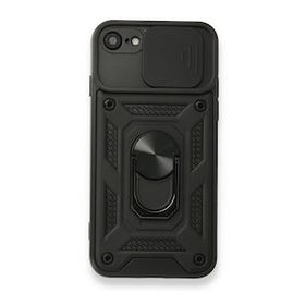 Gpack Apple iPhone 7 Tank Aramid Sürgülü Vega Yüzüklü Kırmızı Kılıf
