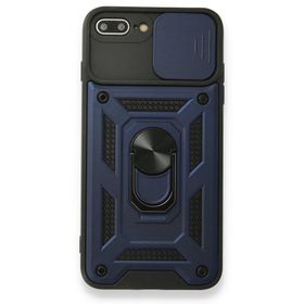 Gpack Apple iPhone 7 Tank Aramid Sürgülü Vega Yüzüklü Lacivert Kılıf