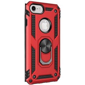 Gpack Apple iPhone 7 Vega Standlı Yüzüklü Mıknatıslı Kırmızı Kılıf