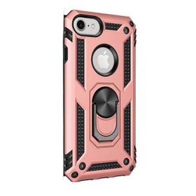 Gpack Apple iPhone 7 Vega Standlı Yüzüklü Mıknatıslı Kırmızı Kılıf