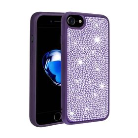 Gpack Apple iPhone SE 2020 Parlak Taşlı Ston Kapak Silikon Kılıf