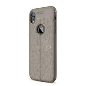 Gpack Apple iPhone Xr Niss Deri Görünümlü Kırmızı Silikon Kılıf
