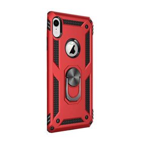 Gpack Apple iPhone Xr Vega Standlı Yüzüklü Mıknatıslı Kırmızı Kılıf