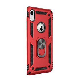 Gpack Apple iPhone Xr Vega Standlı Yüzüklü Mıknatıslı Kırmızı Kılıf