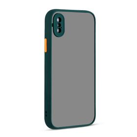 Gpack Apple iPhone XS 5.8 Hux Yeşil Kenarlı Kapak Kılıf
