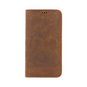 Gpack Apple iPhone XS Max Hakiki Deri Cüzdan Gizli Mıktanıslı Kahverengi Kılıf