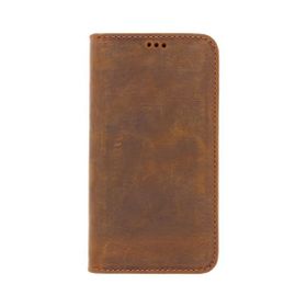 Gpack Apple iPhone XS Max Hakiki Deri Cüzdan Gizli Mıktanıslı Kahverengi Kılıf