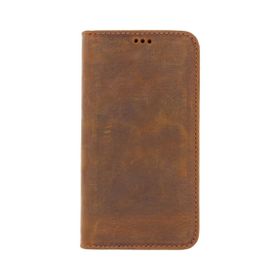 Gpack Apple iPhone XS Max Hakiki Deri Cüzdan Gizli Mıktanıslı Kahverengi Kılıf