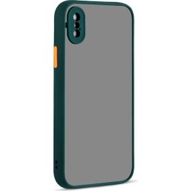 Gpack Apple Iphone Xs Max Hux Koyu Yeşil Kamera Korumalı Silikon Cep Telefonu Kılıfı