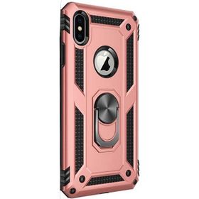 Gpack Apple iPhone Xs Max Vega Standlı Yüzüklü Mıknatıslı Bronz Kılıf