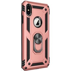 Gpack Apple iPhone Xs Vega Standlı Yüzüklü Mıknatıslı Bronz Kılıf