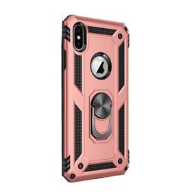 Gpack Apple iPhone Xs Vega Standlı Yüzüklü Mıknatıslı Bronz Kılıf