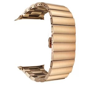 Gpack Apple Watch 38 mm KRD 41 Şık Tasarım Metal Gümüş Kordon