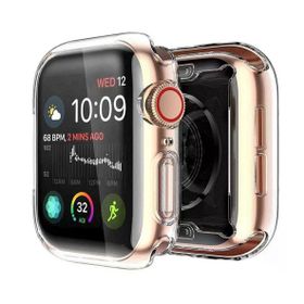 Gpack Apple Watch 4-5 38 mm Önü Kapalı Şeffaf Silikon Renksiz Kordon