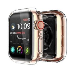 Gpack Apple Watch 4-5 38 mm Önü Kapalı Şeffaf Silikon Renksiz Kordon
