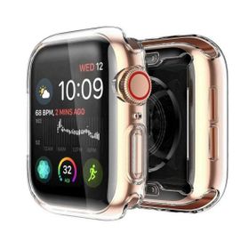 Gpack Apple Watch 4-5 42 mm Önü Kapalı Şeffaf Silikon Şeffaf Kordon
