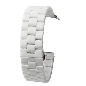 Gpack Apple Watch 4 5 42 mm Parlak Seramik Kaplama Metal ZR Beyaz Kordon
