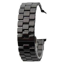 Gpack Apple Watch 4 5 42 mm Parlak Seramik Kaplama Metal ZR Siyah Kordon