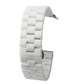 Gpack Apple Watch 4 5 44 mm Parlak Seramik Kaplama Metal ZR Beyaz Kordon