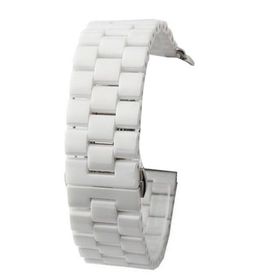 Gpack Apple Watch 4 5 44 mm Parlak Seramik Kaplama Metal ZR Beyaz Kordon