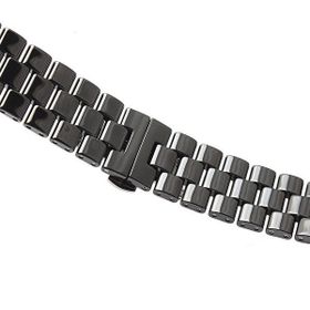 Gpack Apple Watch 4 5 44 mm Parlak Seramik Kaplama Metal ZR Siyah Kordon