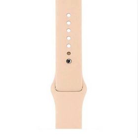 Gpack Apple Watch 40 mm Kılıf Silikon Düz Renkli KRD 11 Açık Pembe Kordon