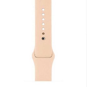 Gpack Apple Watch 40 mm Kılıf Silikon Düz Renkli KRD 11 Açık Pembe Kordon