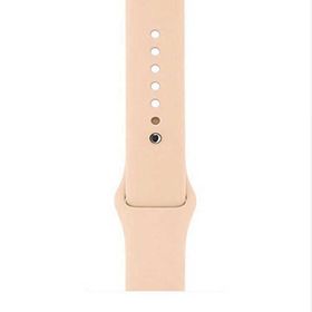 Gpack Apple Watch 40 mm Kılıf Silikon Düz Renkli KRD 11 Açık Pembe Kordon