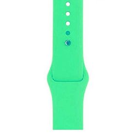 Gpack Apple Watch 42 mm Kılıf Silikon Düz Renkli KRD 11 Yeşil Kordon