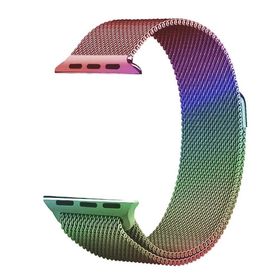 Gpack Apple Watch 42 mm Metal Kayış Kordon Hasır Çok Renkli Kılıf