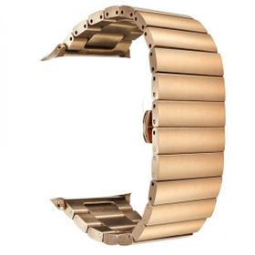 Gpack Apple Watch 42 mm Şık Tasarım Metal KRD 41 Siyah Kordon